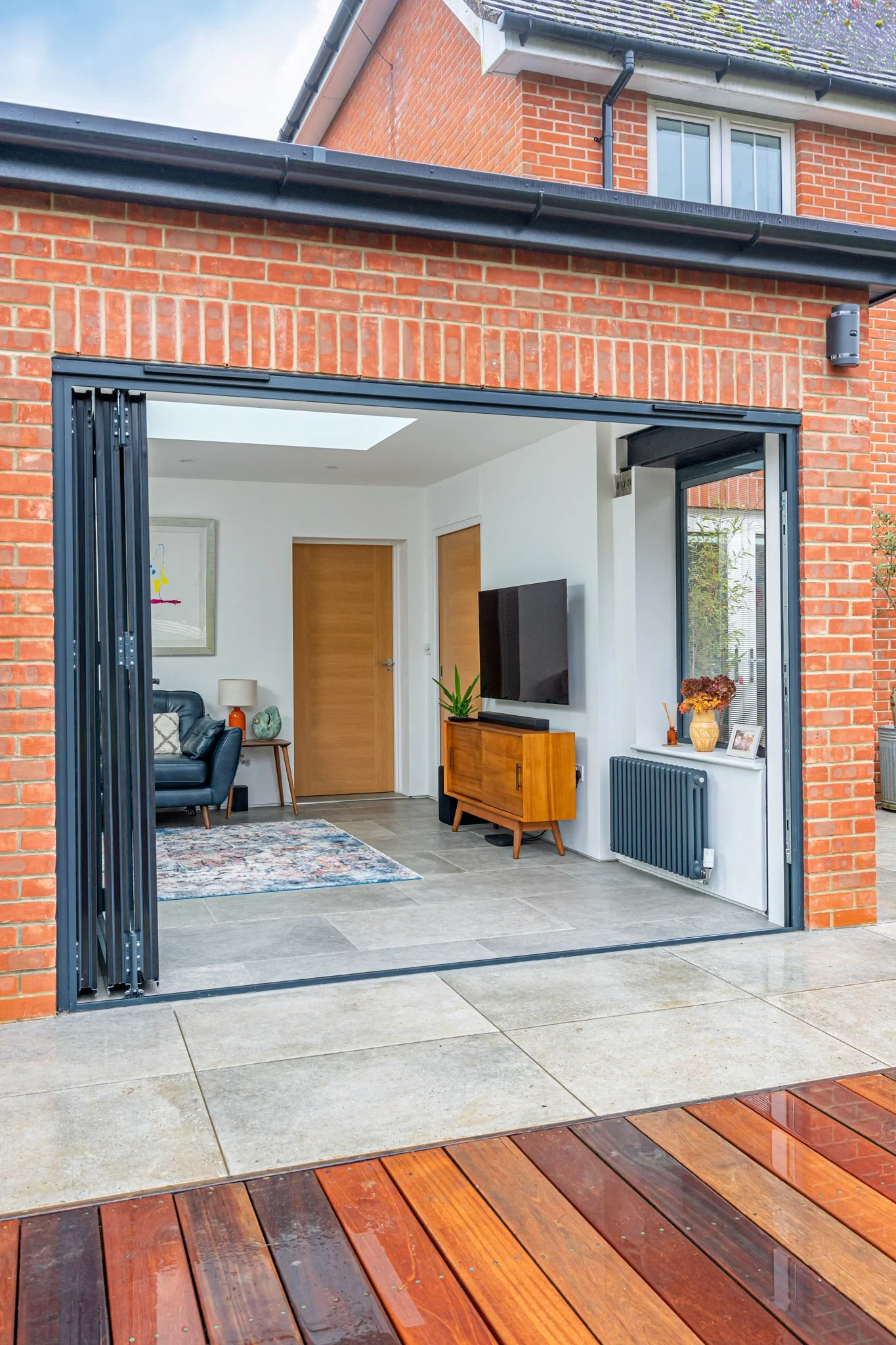 Rear extension bifolds